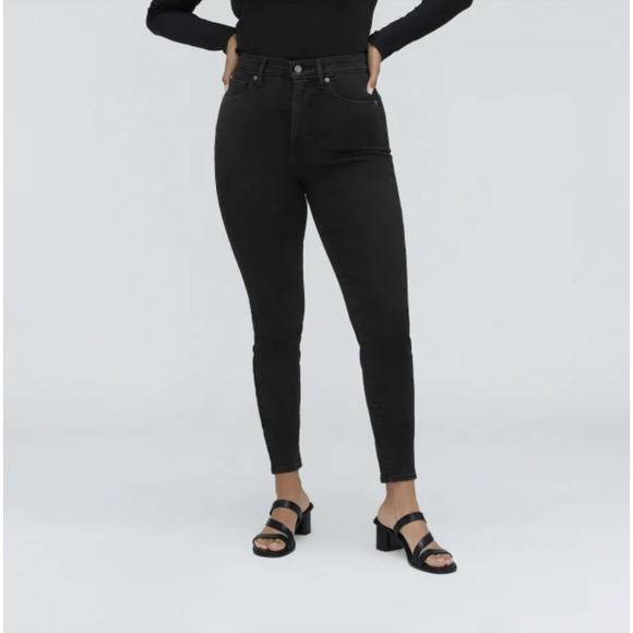 Everlane The Curvy High-Rise Black Skinny Jean - Picture 2 of 7